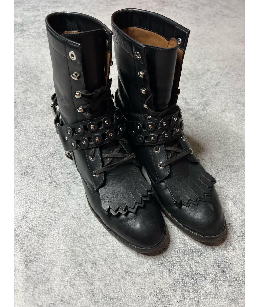 AQUAZZURA Черные кожаные ботинки, фото 4