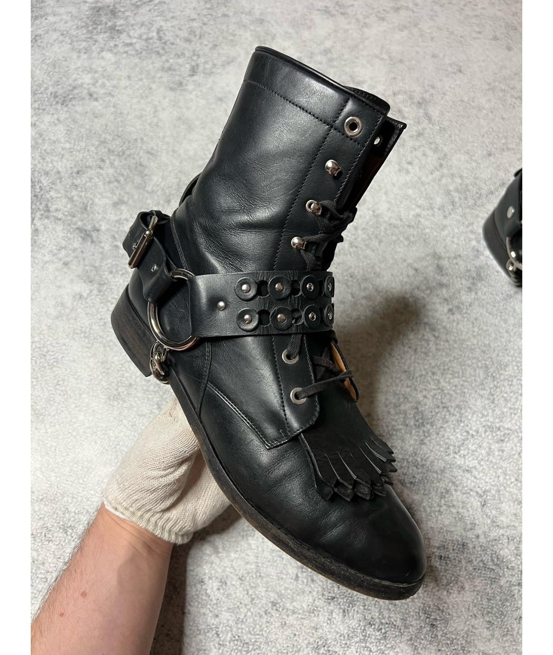 AQUAZZURA Черные кожаные ботинки, фото 2