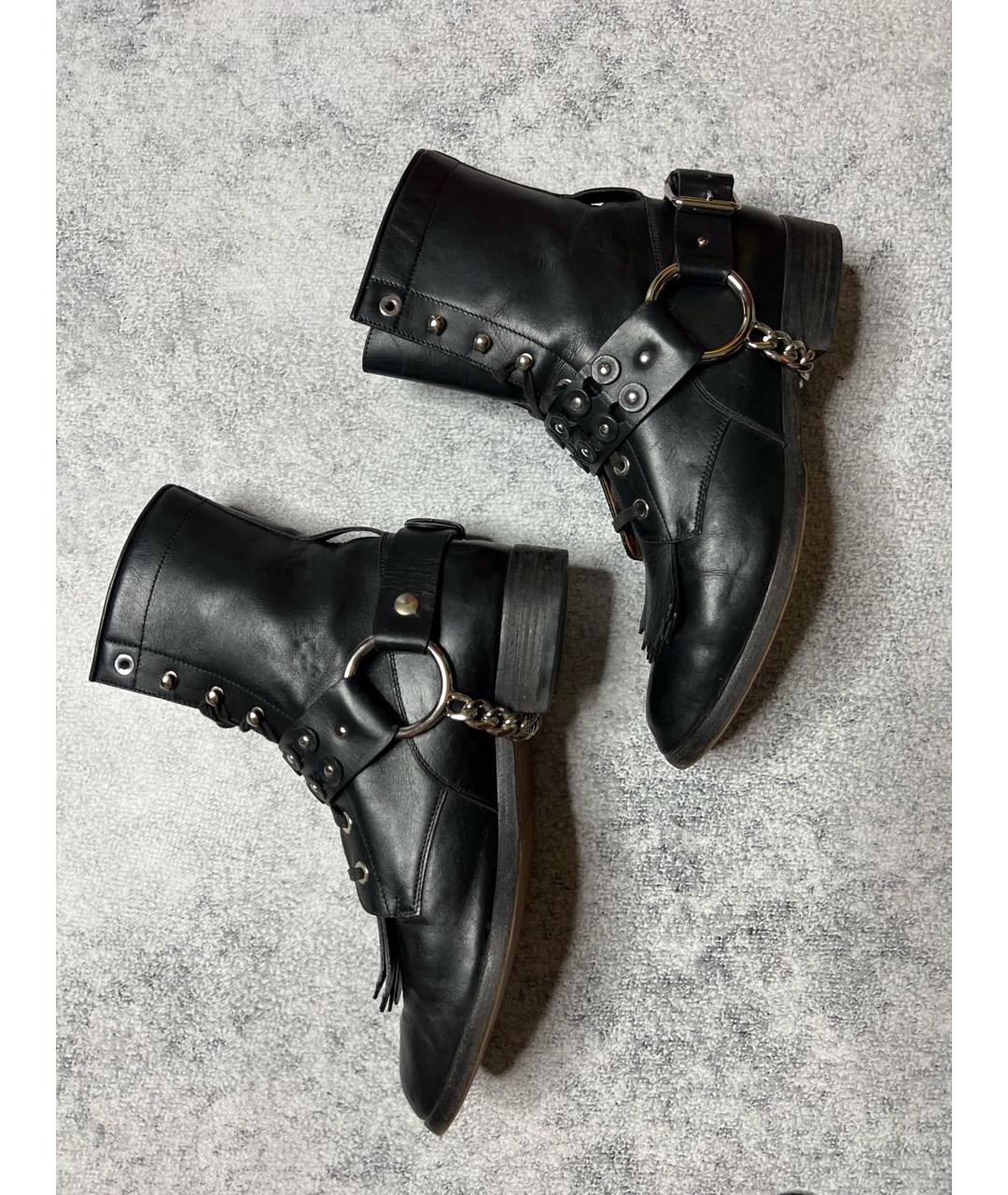 AQUAZZURA Черные кожаные ботинки, фото 7