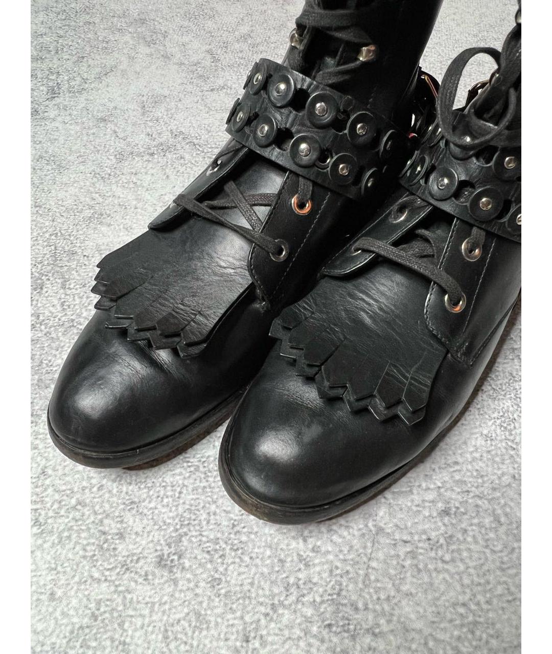 AQUAZZURA Черные кожаные ботинки, фото 5