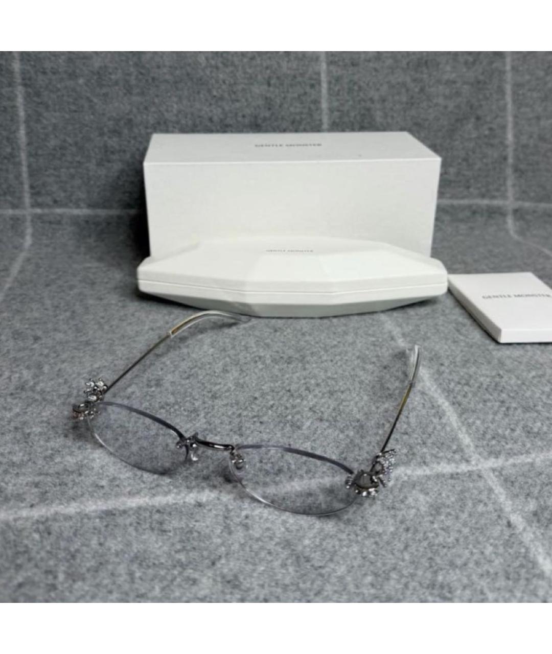 GENTLE MONSTER Серебряные металлические солнцезащитные очки, фото 2