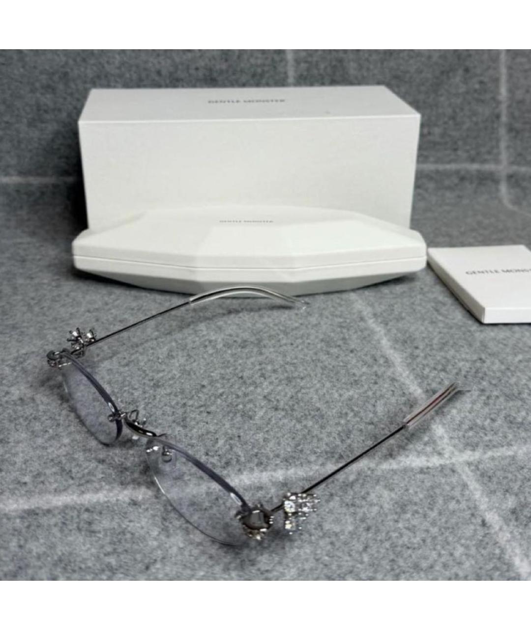 GENTLE MONSTER Серебряные металлические солнцезащитные очки, фото 3