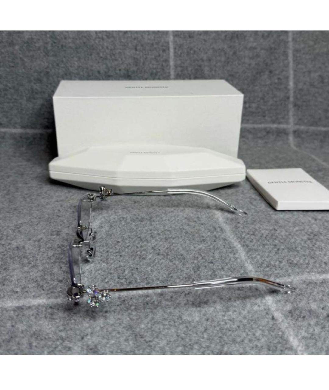 GENTLE MONSTER Серебряные металлические солнцезащитные очки, фото 4