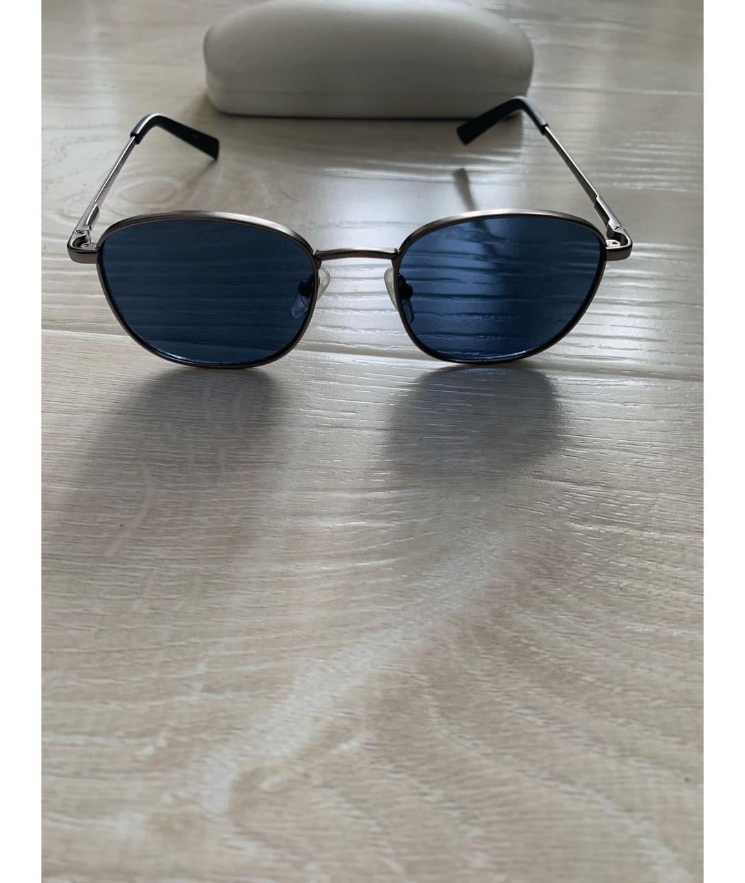 CALVIN KLEIN Серебряные металлические солнцезащитные очки, фото 7