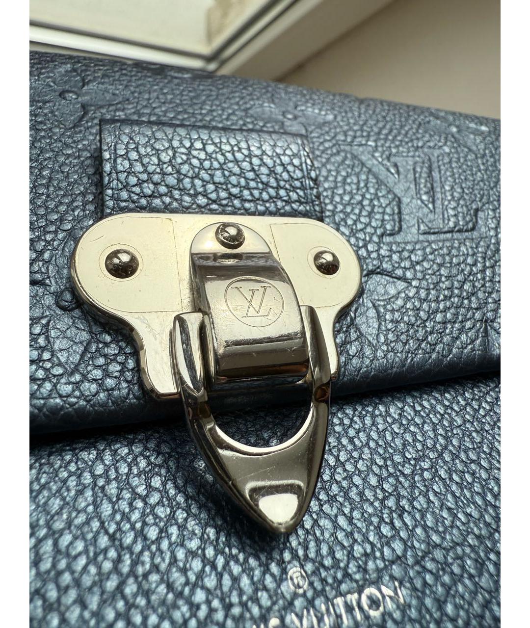 LOUIS VUITTON Темно-синяя кожаная сумка через плечо, фото 2