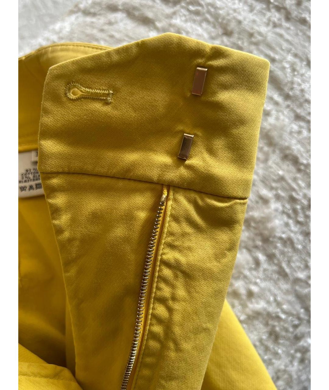 HERMES Желтая юбка мини, фото 7