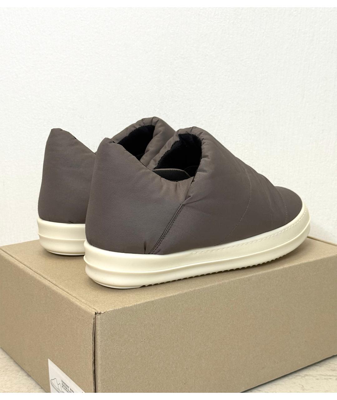 RICK OWENS Бежевые текстильные слипоны, фото 4