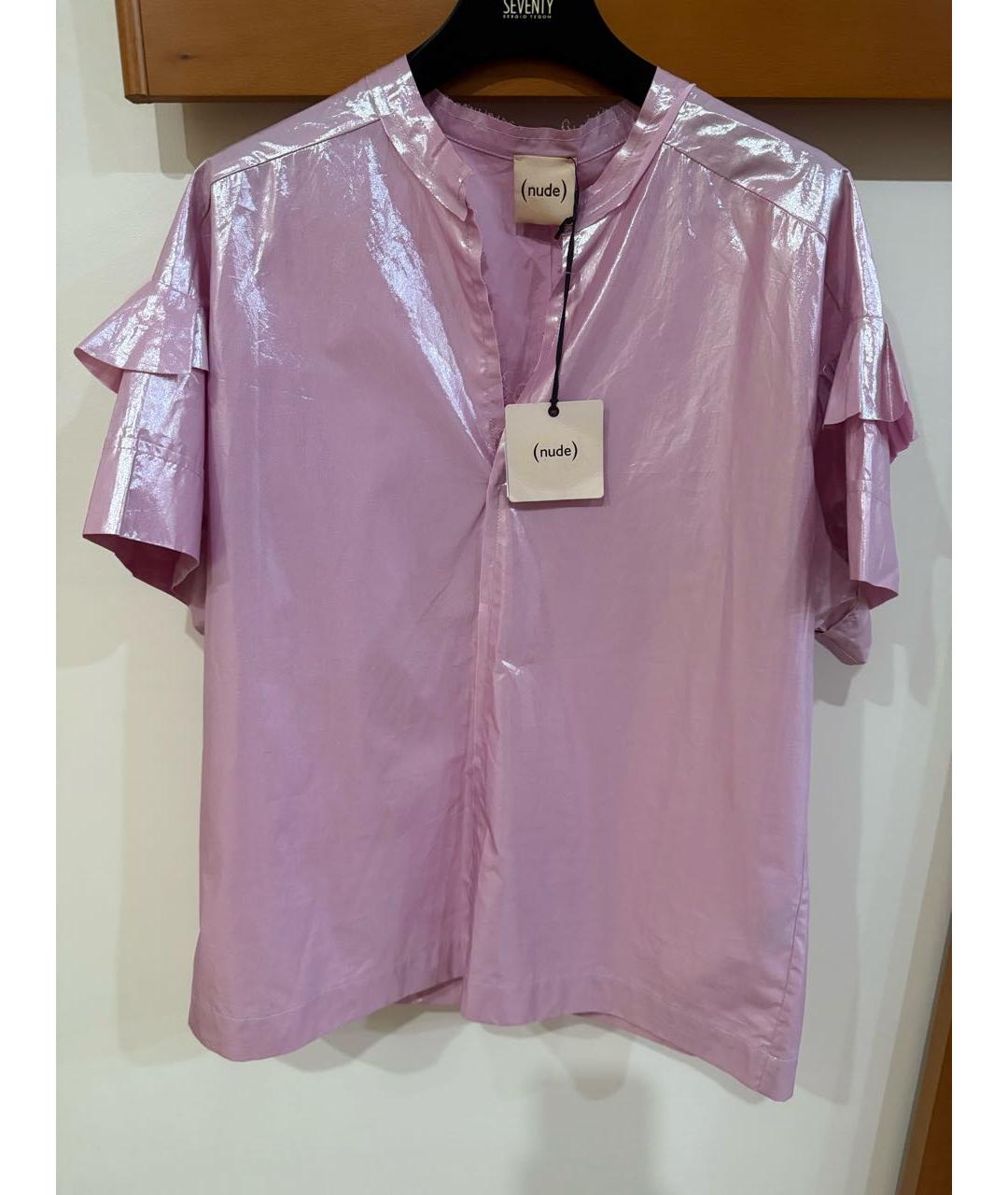 NUDE Розовая хлопковая блузы, фото 7