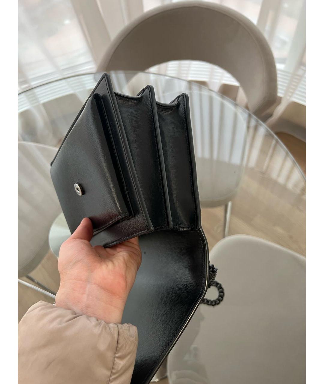 SAINT LAURENT Черная кожаная сумка через плечо, фото 5