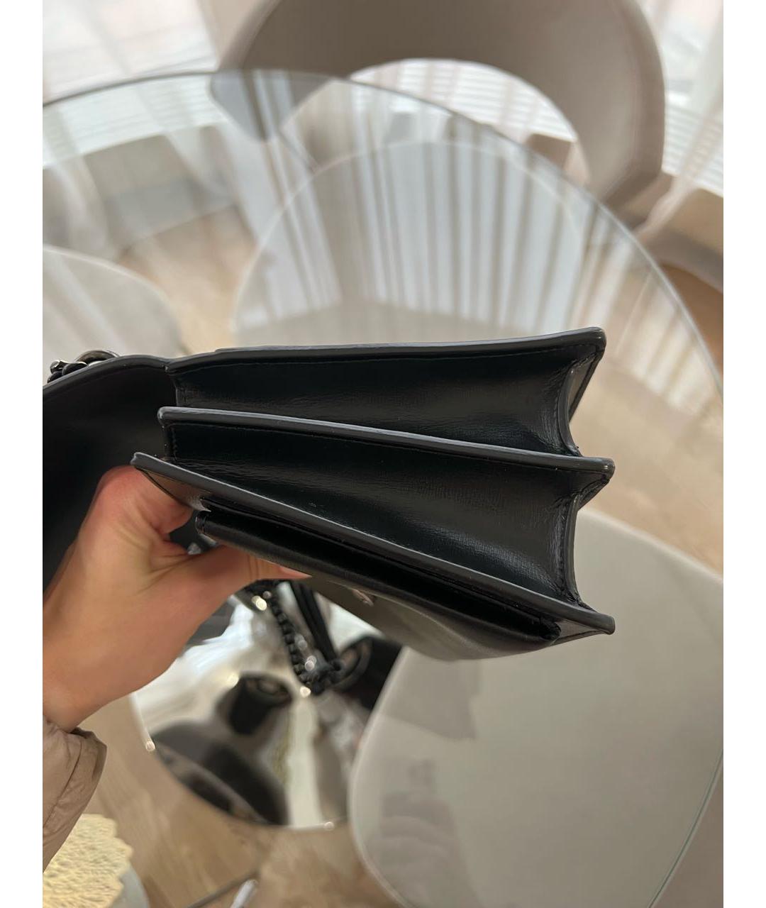 SAINT LAURENT Черная кожаная сумка через плечо, фото 6