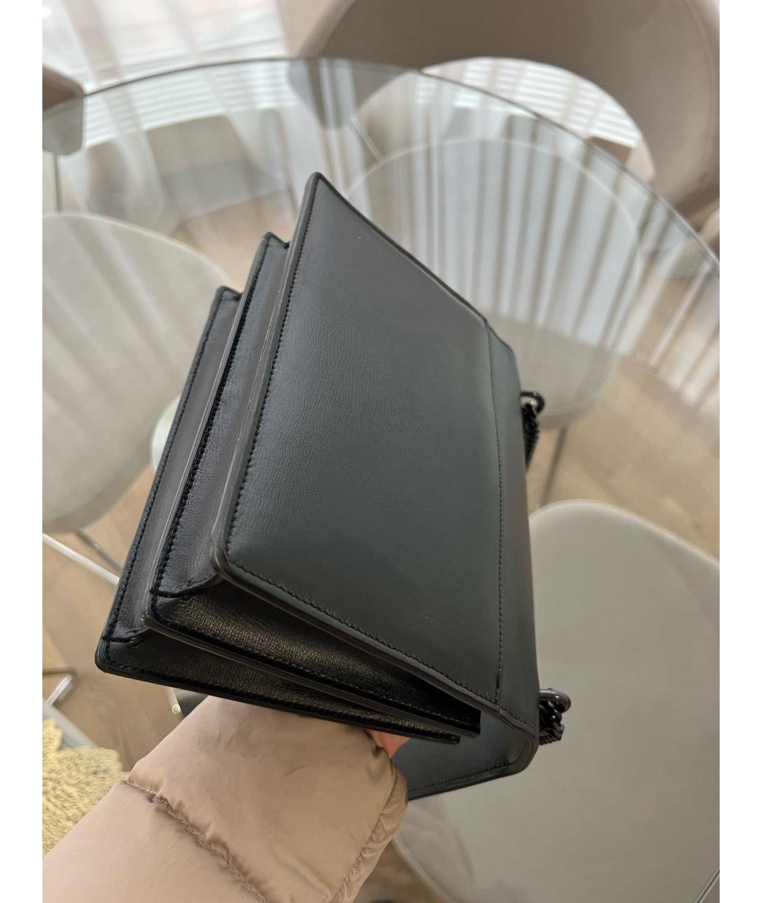 SAINT LAURENT Черная кожаная сумка через плечо, фото 3