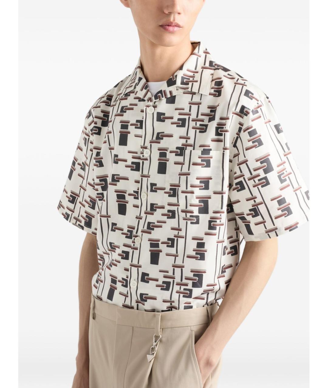 PRADA Мульти хлопко-шелковая кэжуал рубашка, фото 4