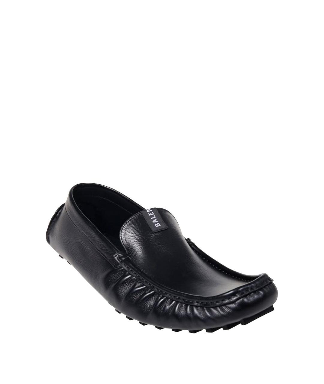 BALENCIAGA Черные кожаные мокасины, фото 4