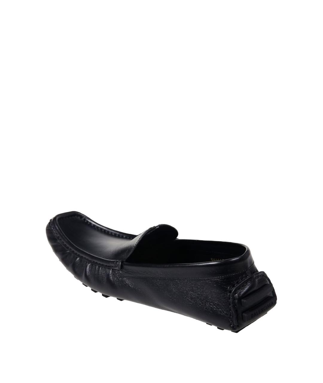 BALENCIAGA Черные кожаные мокасины, фото 2