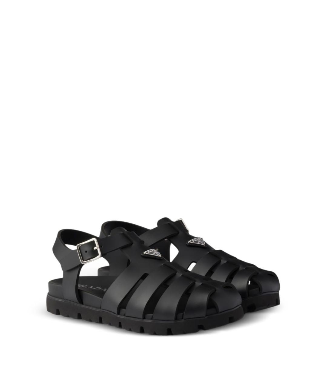 PRADA Черные сандалии, фото 3