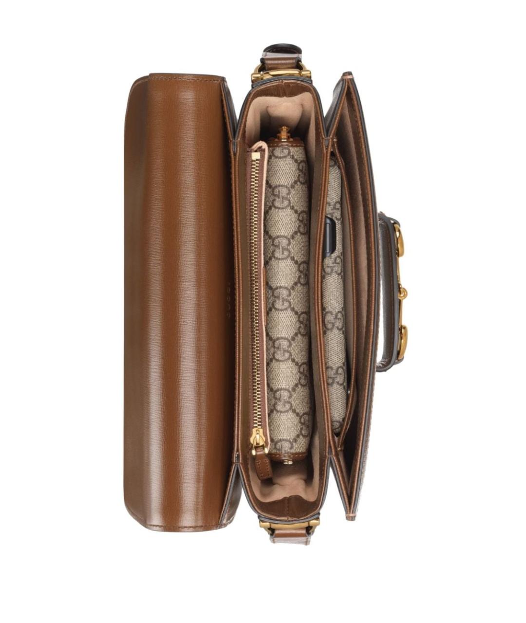 GUCCI Бежевая синтетическая сумка через плечо, фото 2