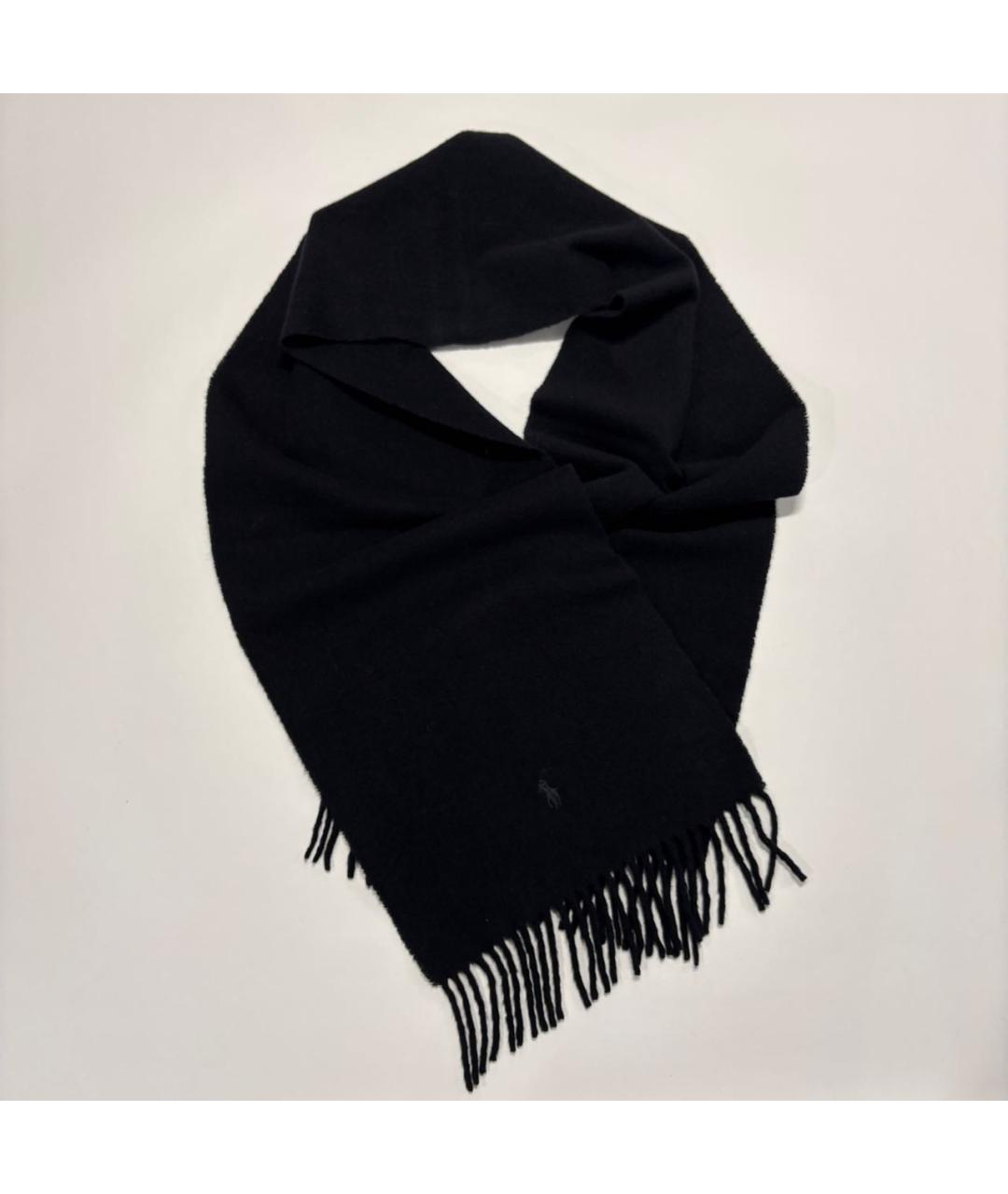 POLO RALPH LAUREN Черный кашемировый шарф, фото 2