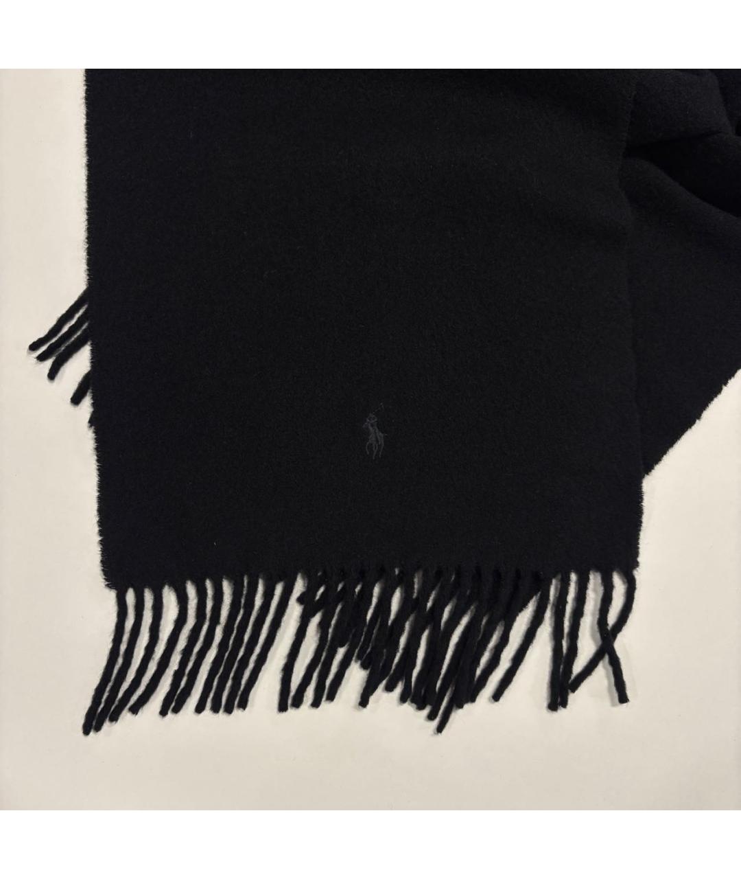 POLO RALPH LAUREN Черный кашемировый шарф, фото 3