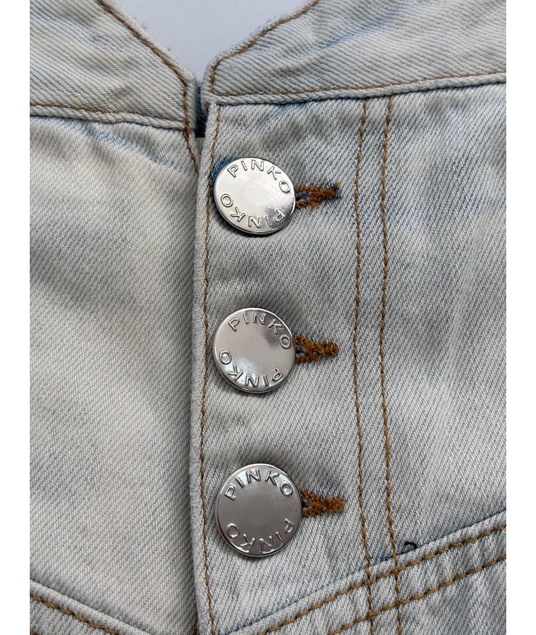 PINKO Голубые прямые джинсы, фото 4