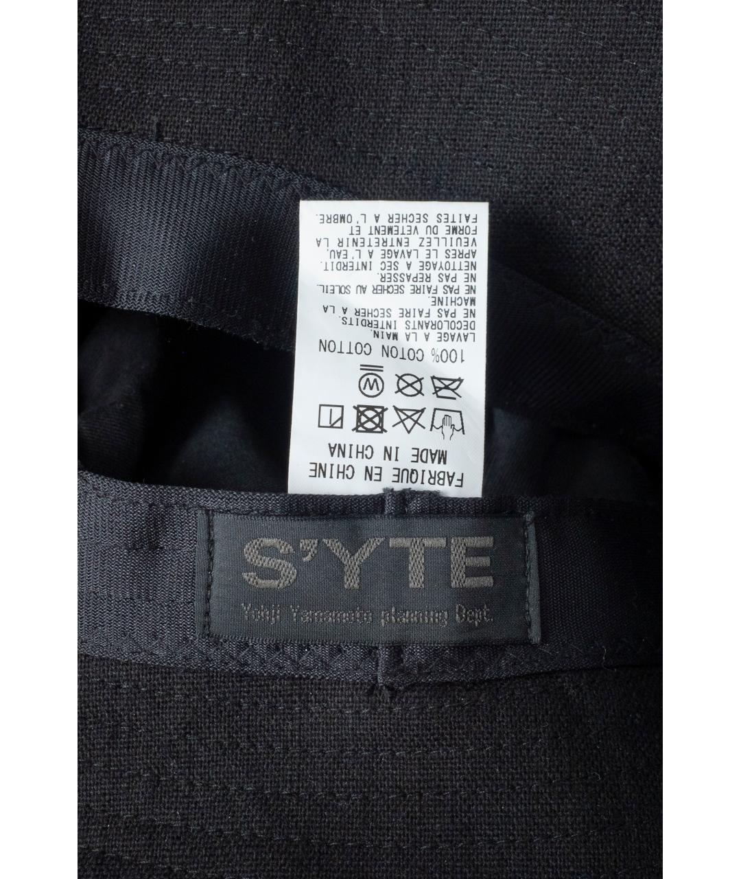 YOHJI YAMAMOTO Черная хлопковая шляпа, фото 6