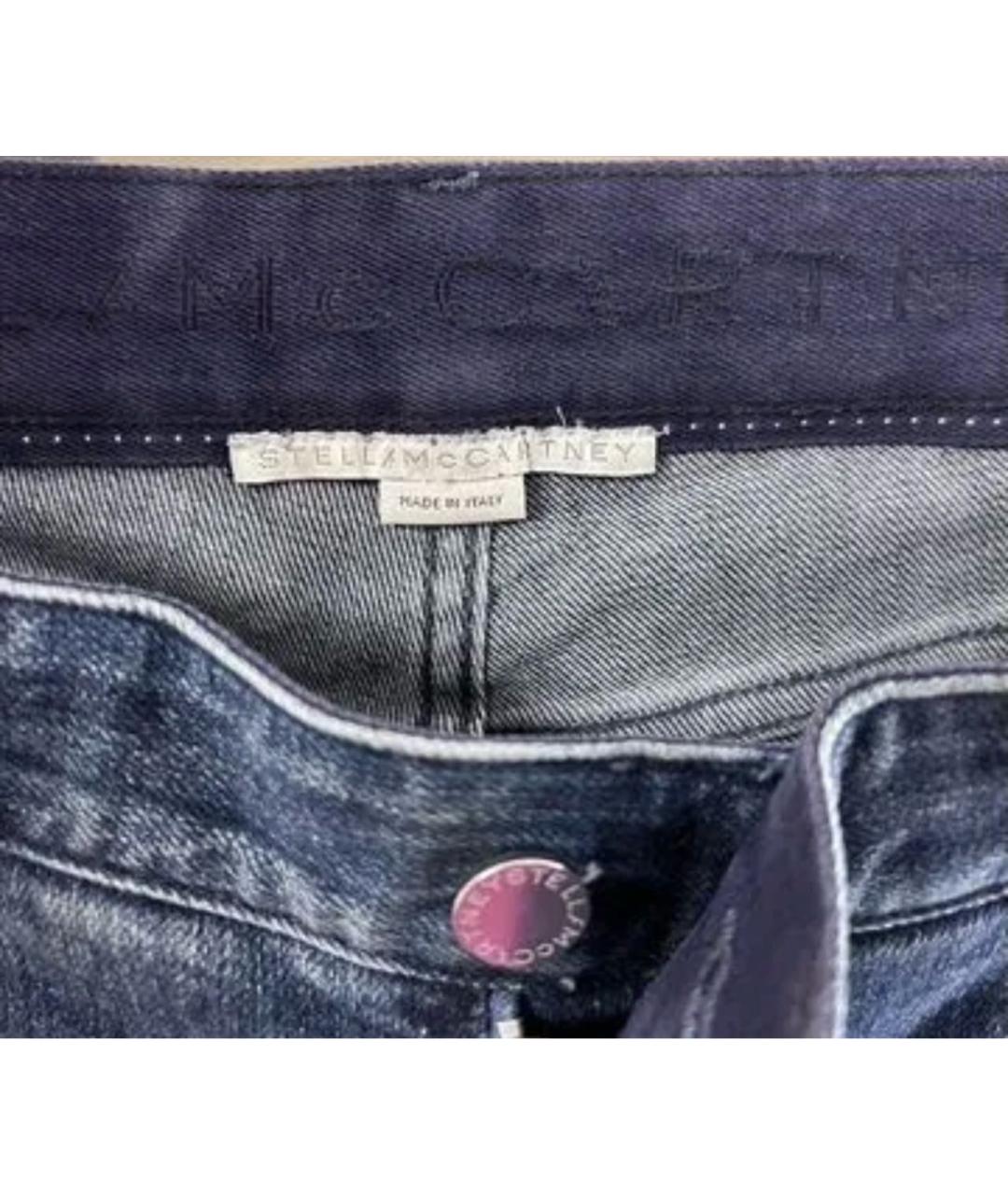 STELLA MCCARTNEY Голубые хлопко-эластановые прямые джинсы, фото 3