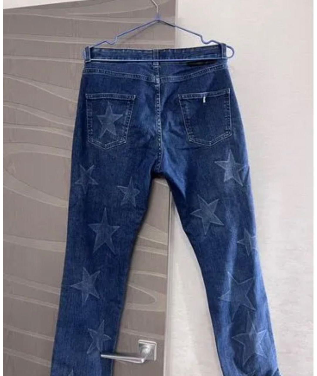 STELLA MCCARTNEY Голубые хлопко-эластановые прямые джинсы, фото 2