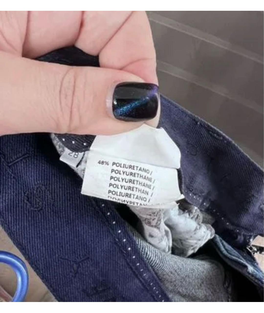 STELLA MCCARTNEY Голубые хлопко-эластановые прямые джинсы, фото 5