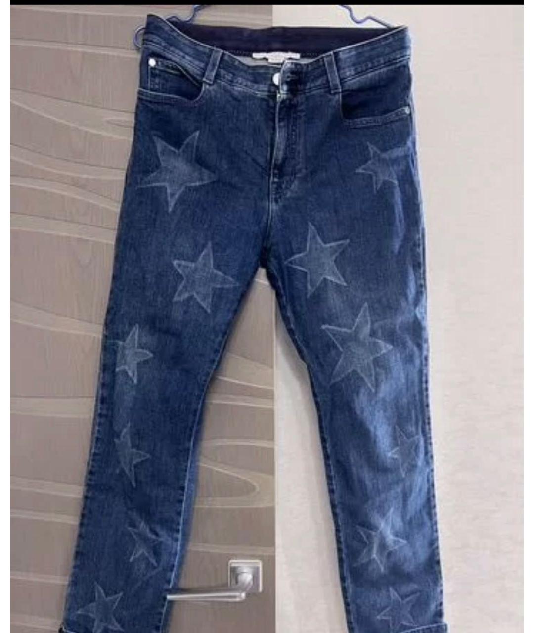 STELLA MCCARTNEY Голубые хлопко-эластановые прямые джинсы, фото 6