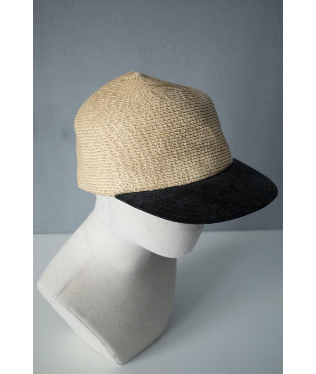 Kapital Бежевая соломенная кепка/бейсболка, фото 5