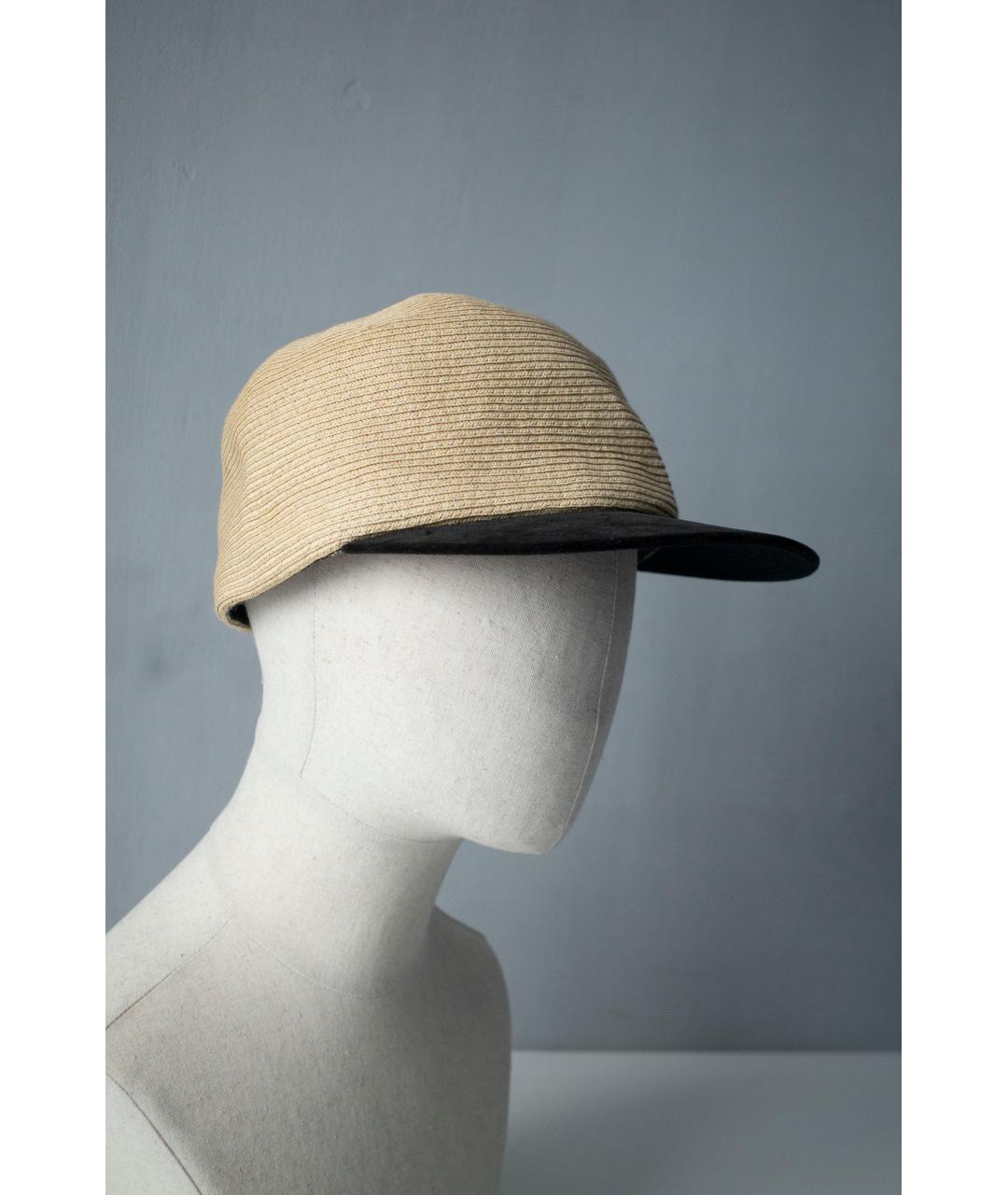 Kapital Бежевая соломенная кепка/бейсболка, фото 6