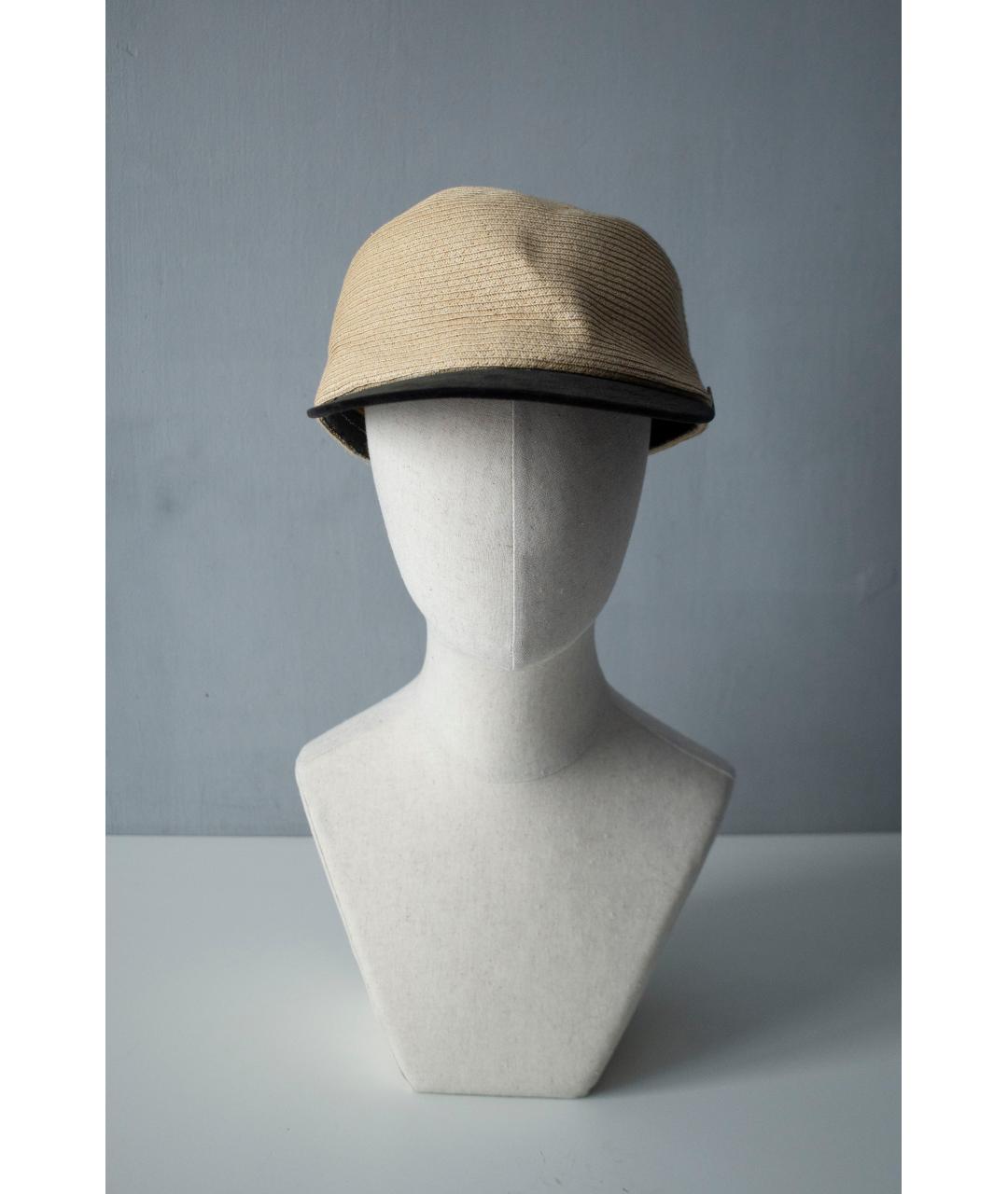 Kapital Бежевая соломенная кепка/бейсболка, фото 2
