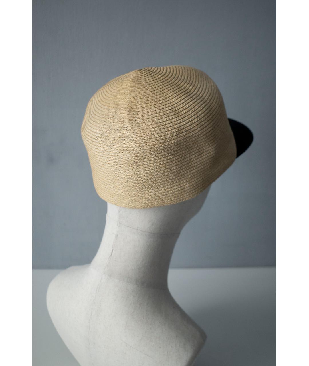 Kapital Бежевая соломенная кепка/бейсболка, фото 4
