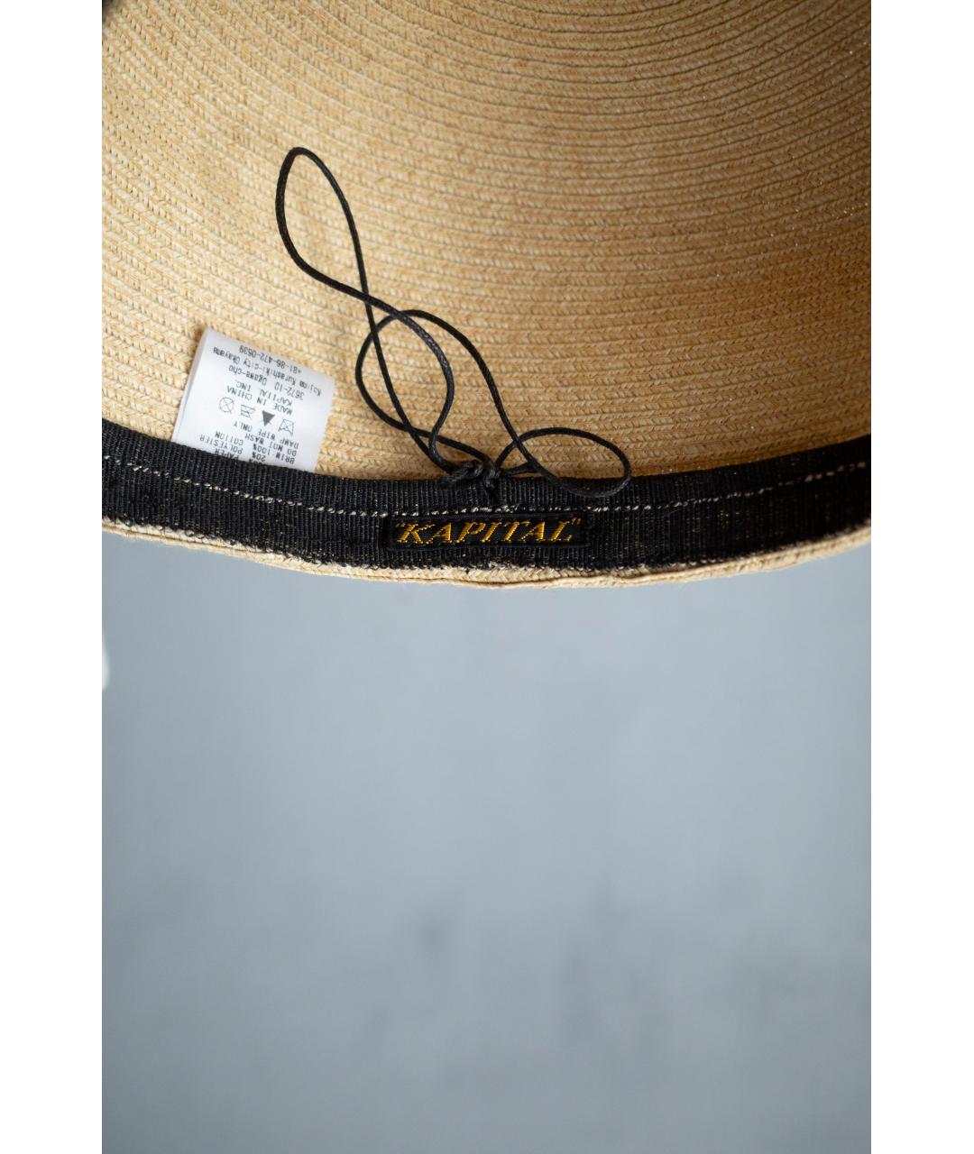 Kapital Бежевая соломенная кепка/бейсболка, фото 8