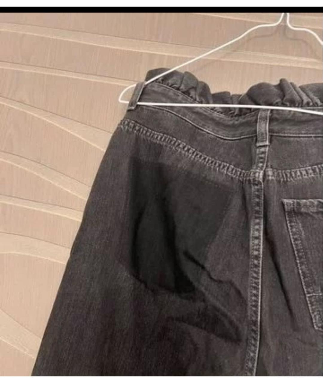 PINKO Серые хлопковые прямые джинсы, фото 4