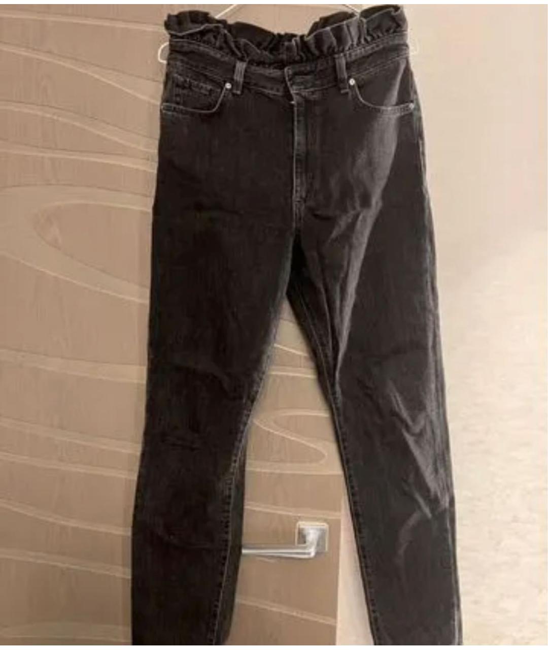 PINKO Серые хлопковые прямые джинсы, фото 6