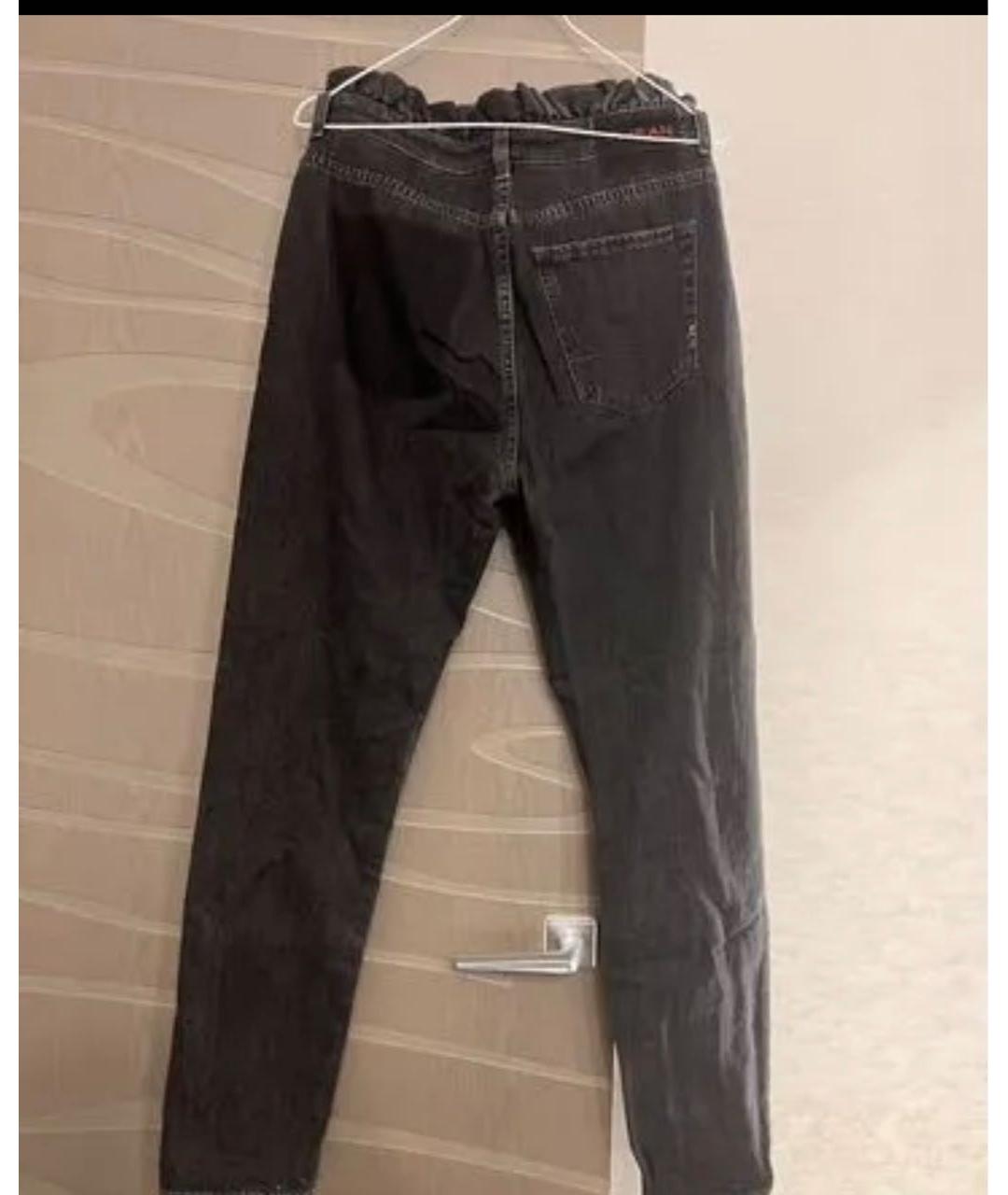 PINKO Серые хлопковые прямые джинсы, фото 2