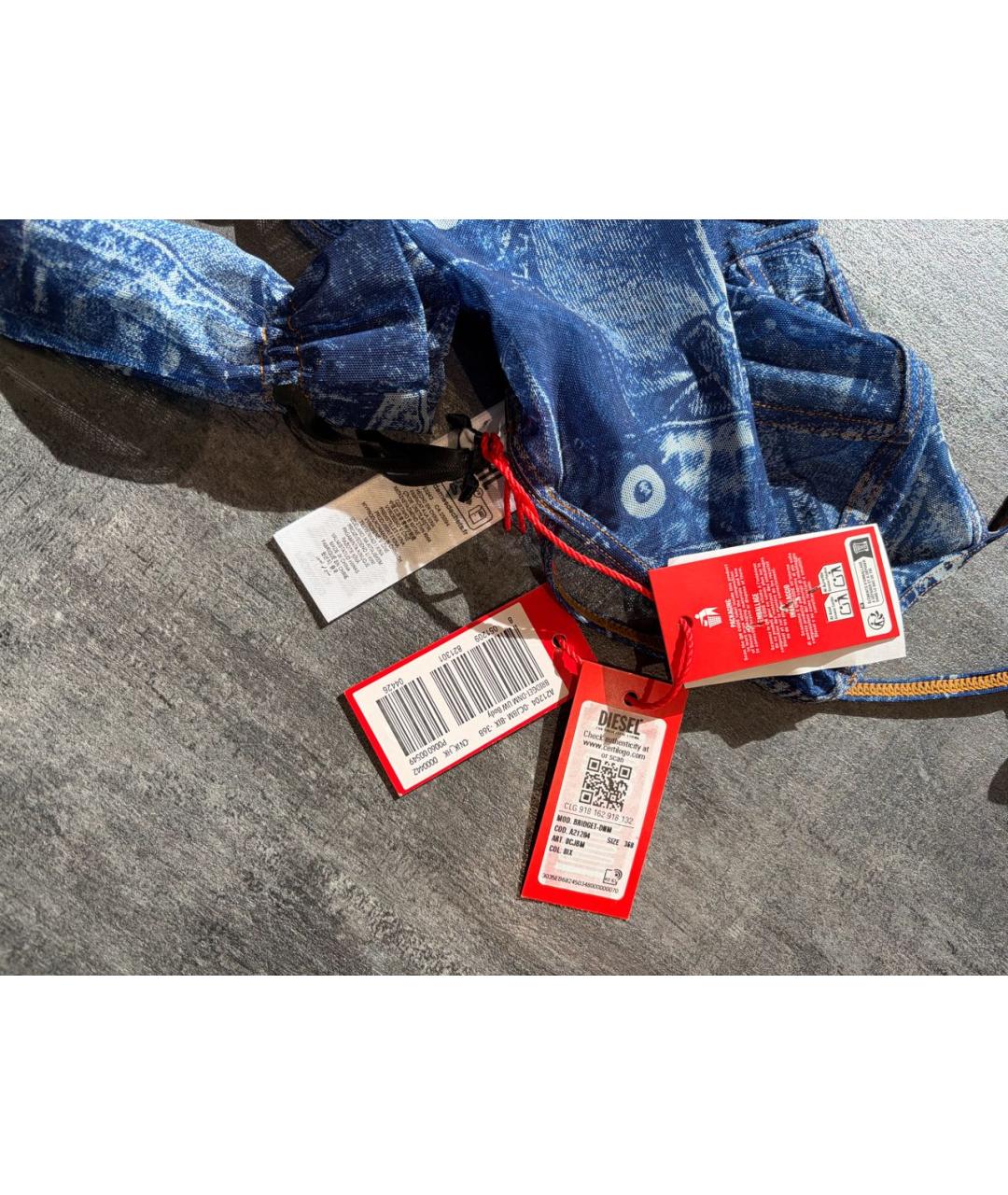 DIESEL Синее полиамидовое боди, фото 5