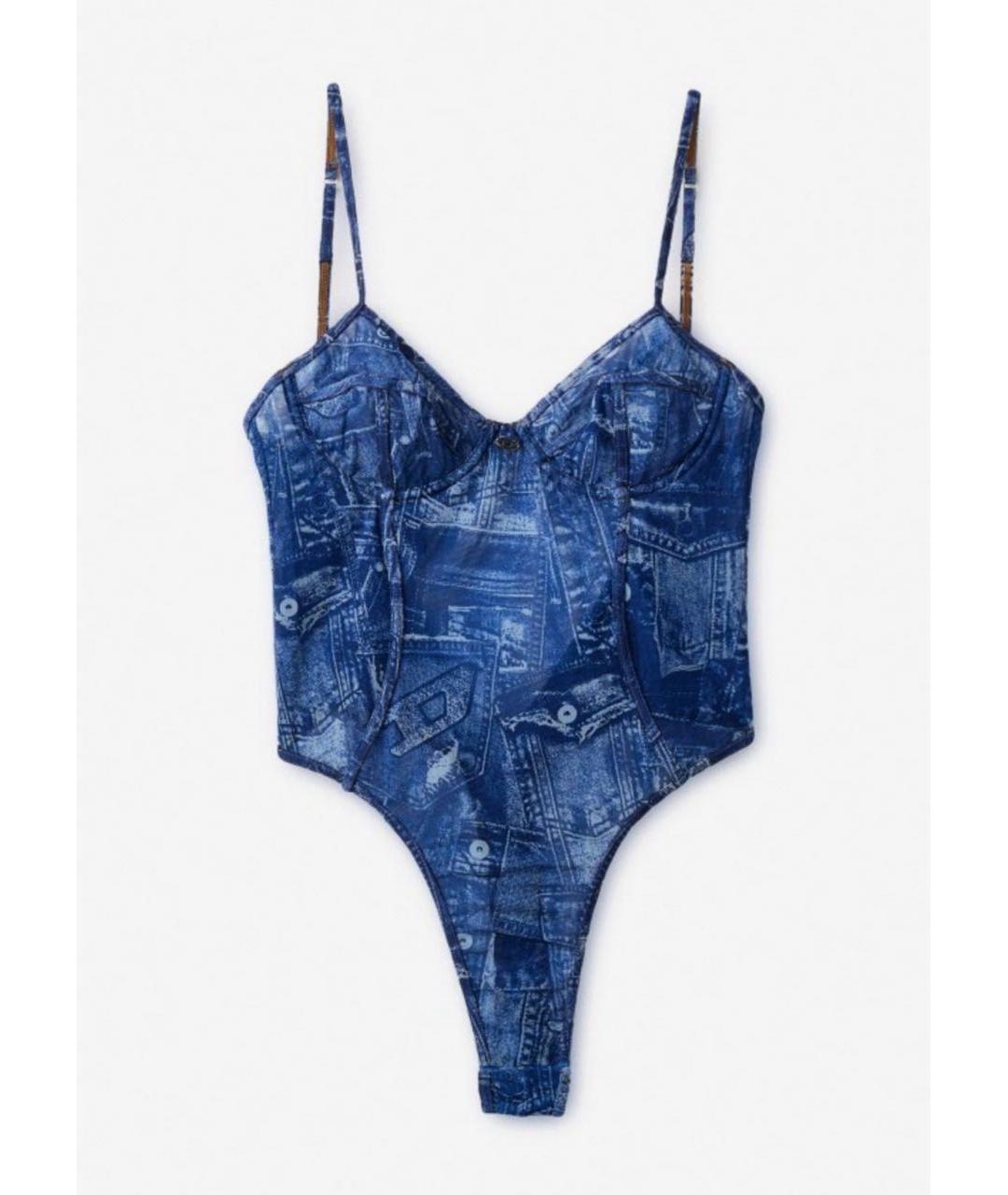 DIESEL Синее полиамидовое боди, фото 8