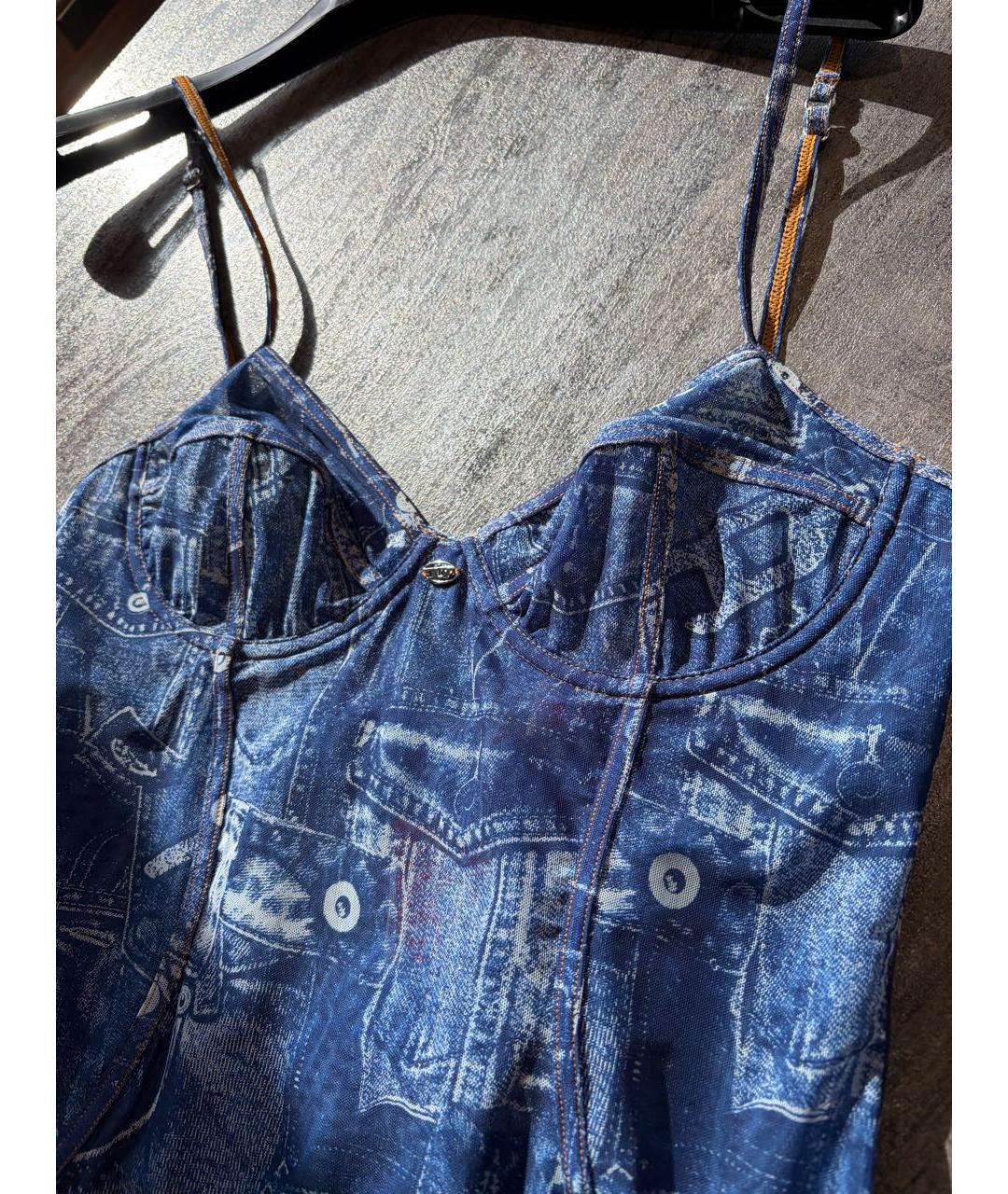DIESEL Синее полиамидовое боди, фото 6
