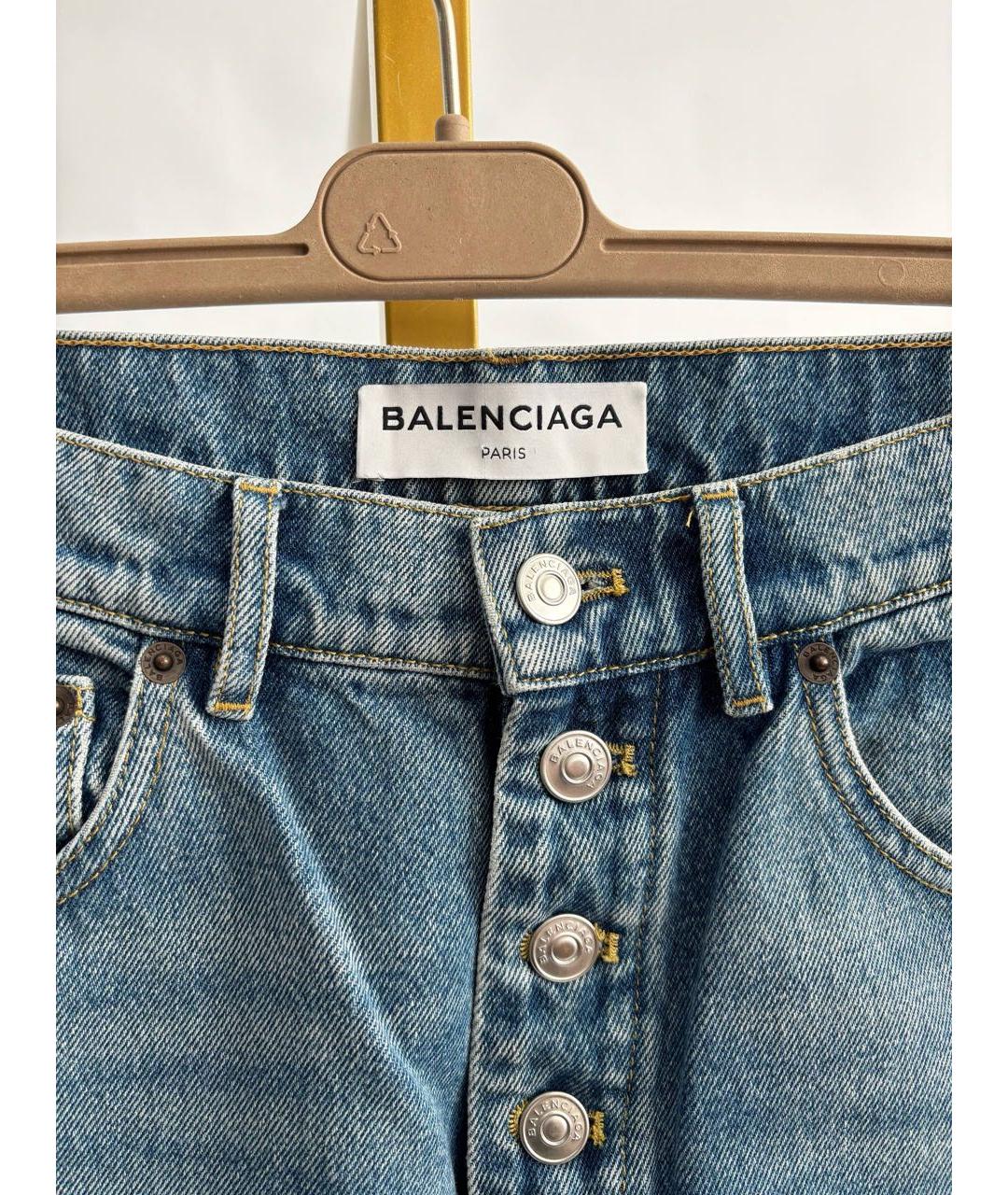 BALENCIAGA Синие прямые джинсы, фото 3