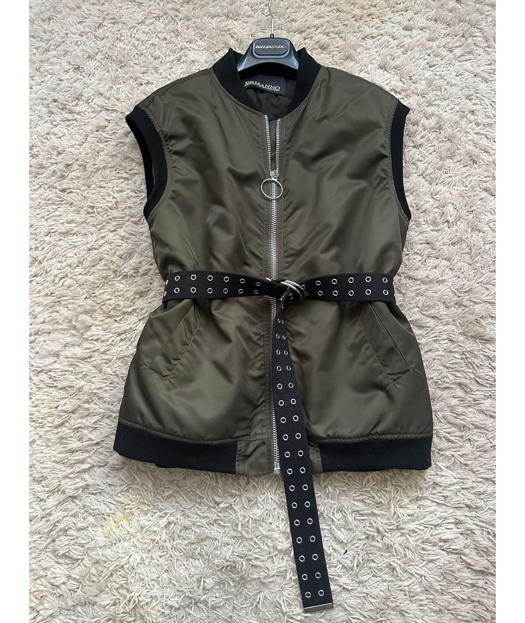ERMANNO FIRENZE Хаки полиэстеровый жилет, фото 2