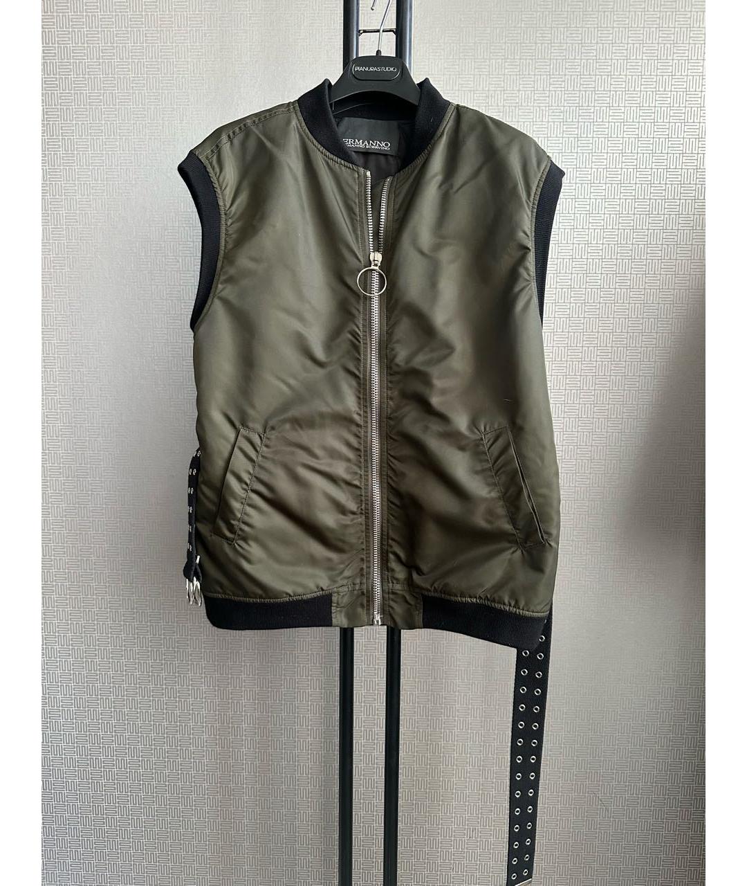 ERMANNO FIRENZE Хаки полиэстеровый жилет, фото 3