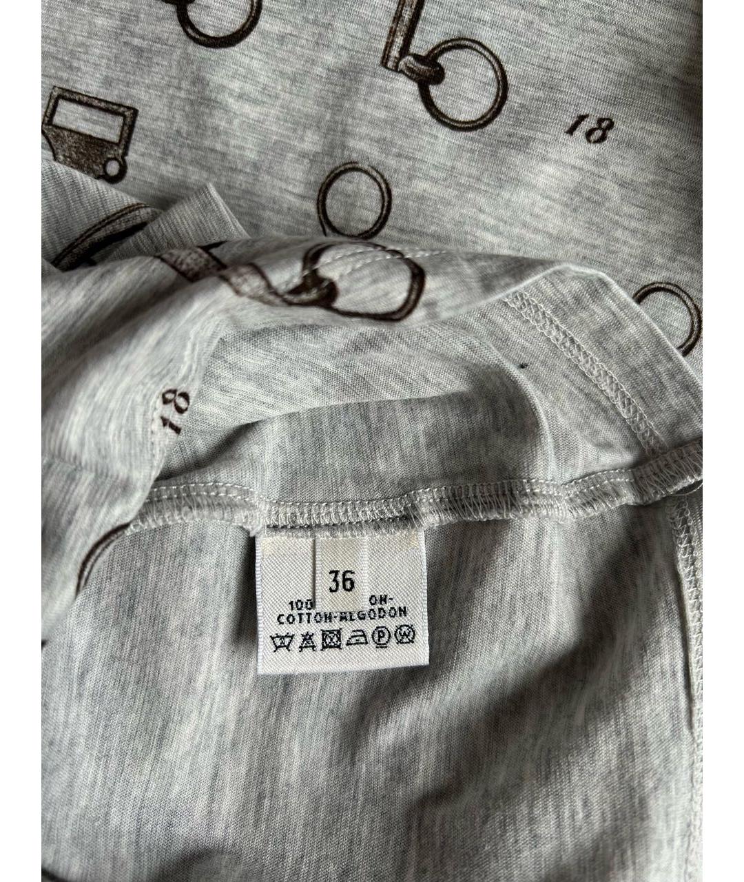 HERMES Серая футболка, фото 4