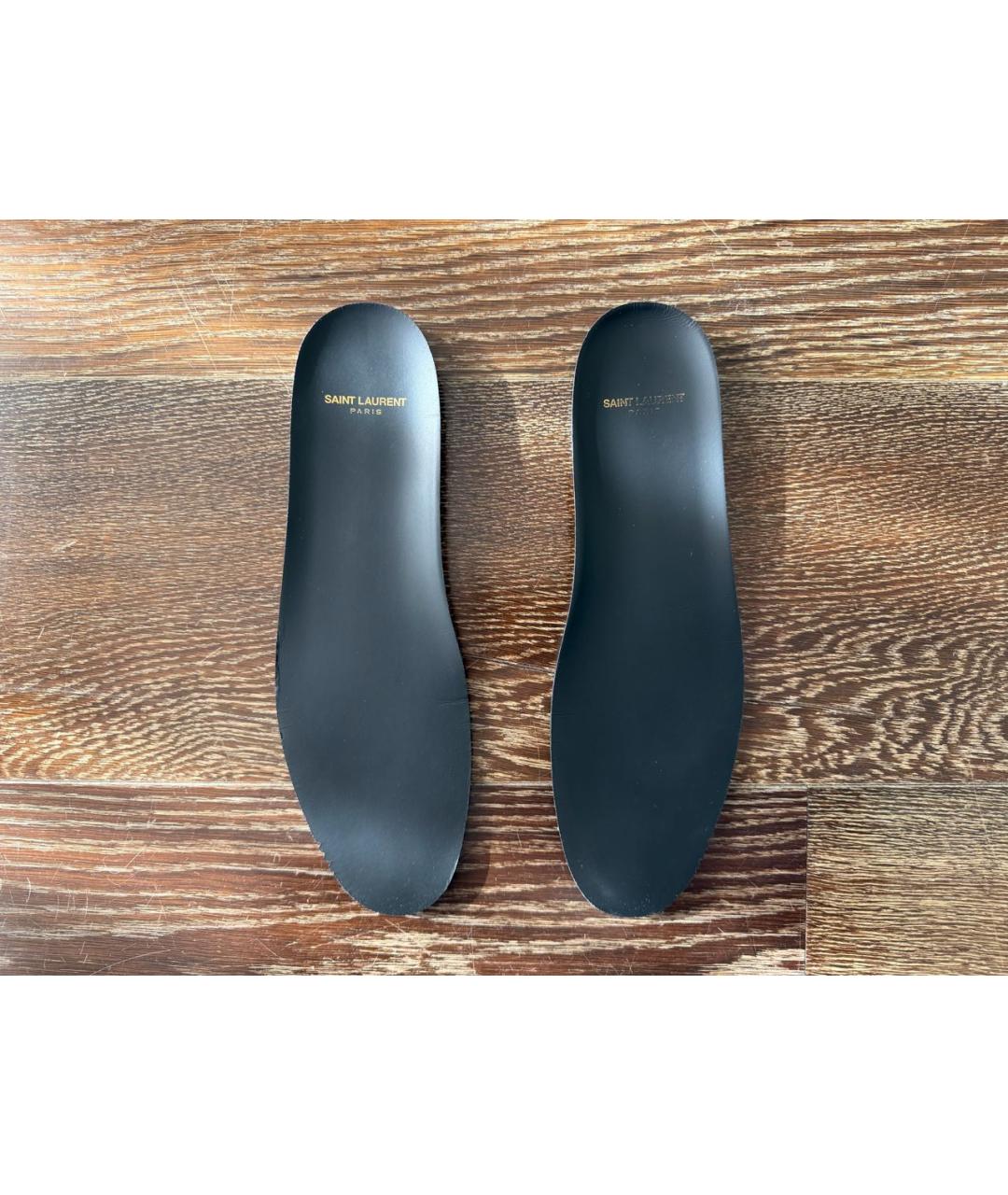 SAINT LAURENT Черные замшевые высокие кроссовки / кеды, фото 6