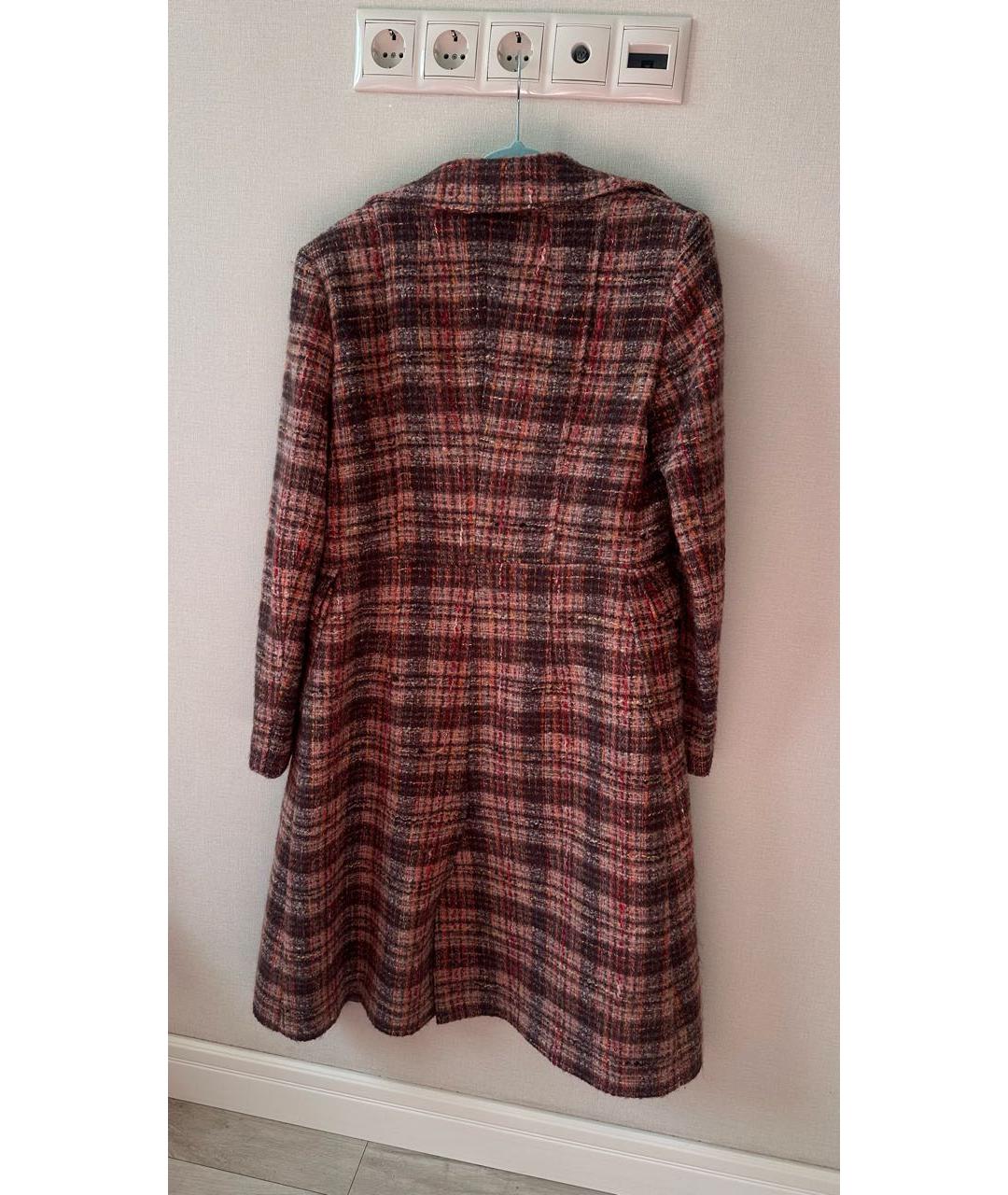 DOLCE&GABBANA Бордовое твидовое пальто, фото 7