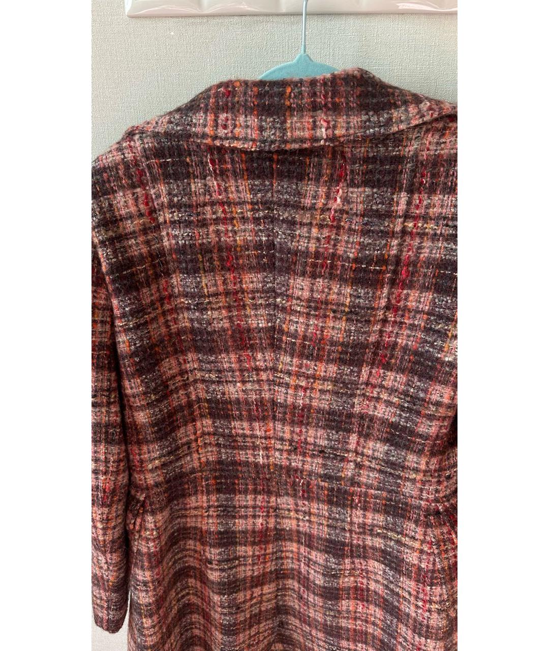 DOLCE&GABBANA Бордовое твидовое пальто, фото 3