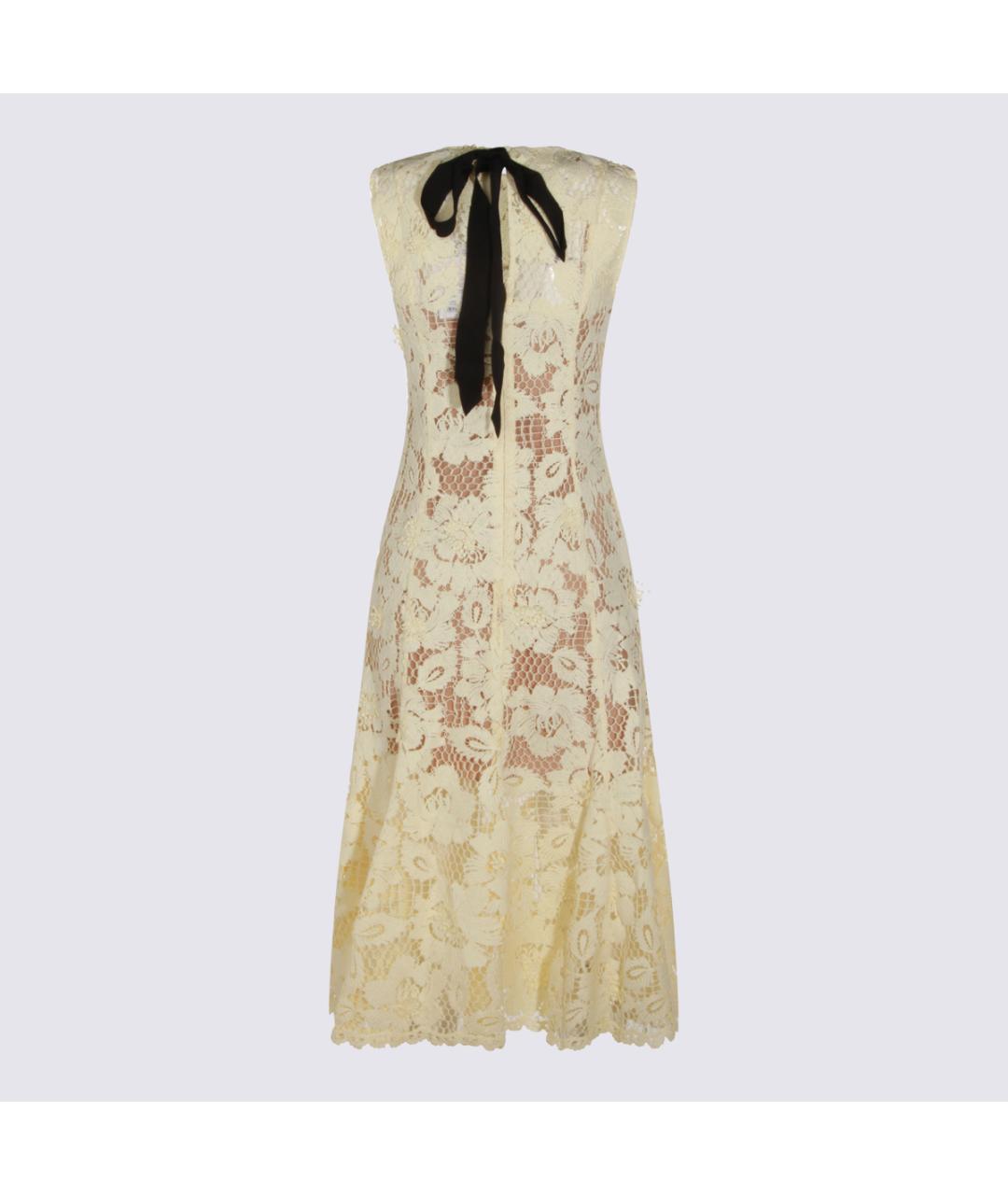 SELF-PORTRAIT Желтое синтетическое коктейльное платье, фото 2