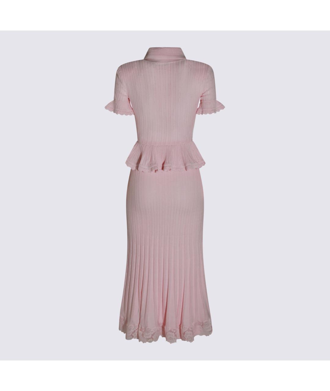 SELF-PORTRAIT Розовое синтетическое коктейльное платье, фото 2