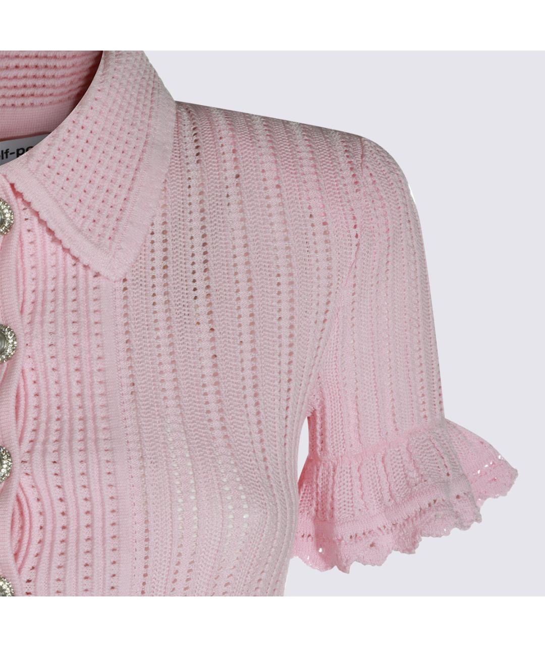 SELF-PORTRAIT Розовое синтетическое коктейльное платье, фото 3