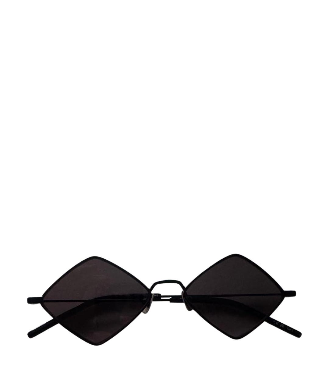 SAINT LAURENT Черные металлические солнцезащитные очки, фото 1